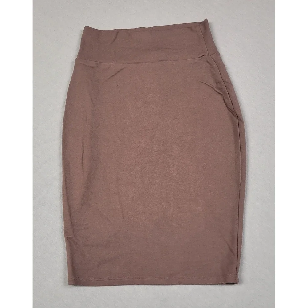 Charlotte Russe Women's Size XS Beige / Taupe Basic Stretch-knit Pencil Skirt